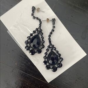 Elegant Black Teardrop Earrings